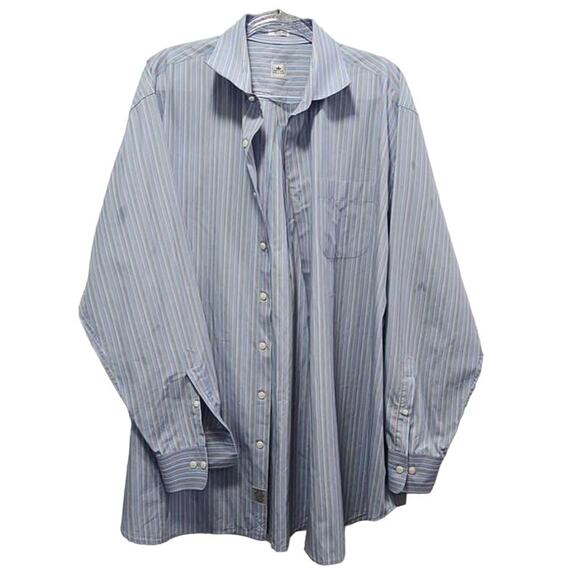 Peter Millar Men's Button-Down Blue-Multi-Colored Striped Long-Sleeve Shirt XXL - Picture 4 of 7